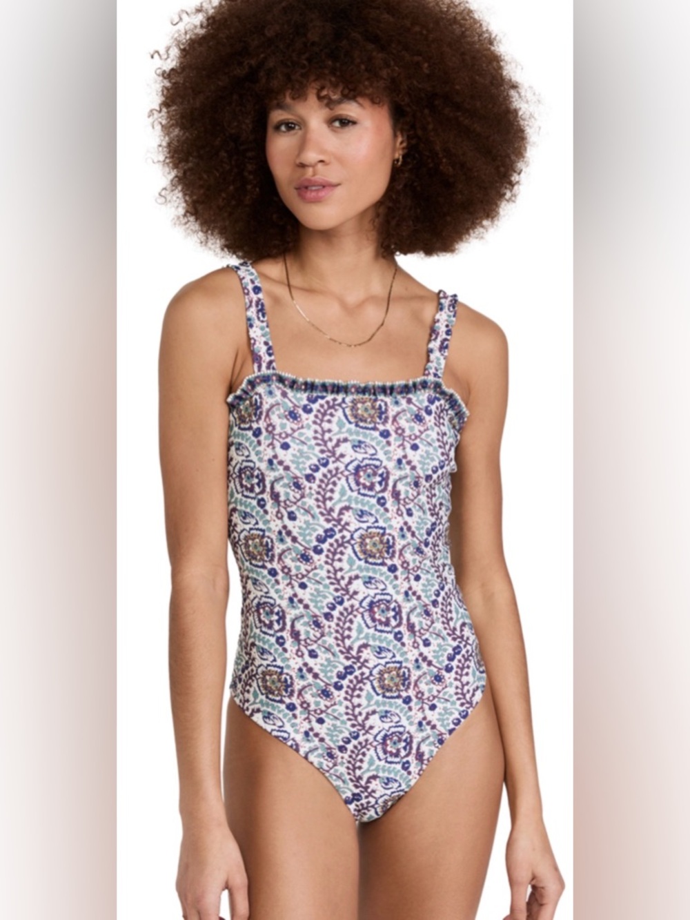 Sea New York Rosita Border Print One Piece Swimsuit In Purple Size S